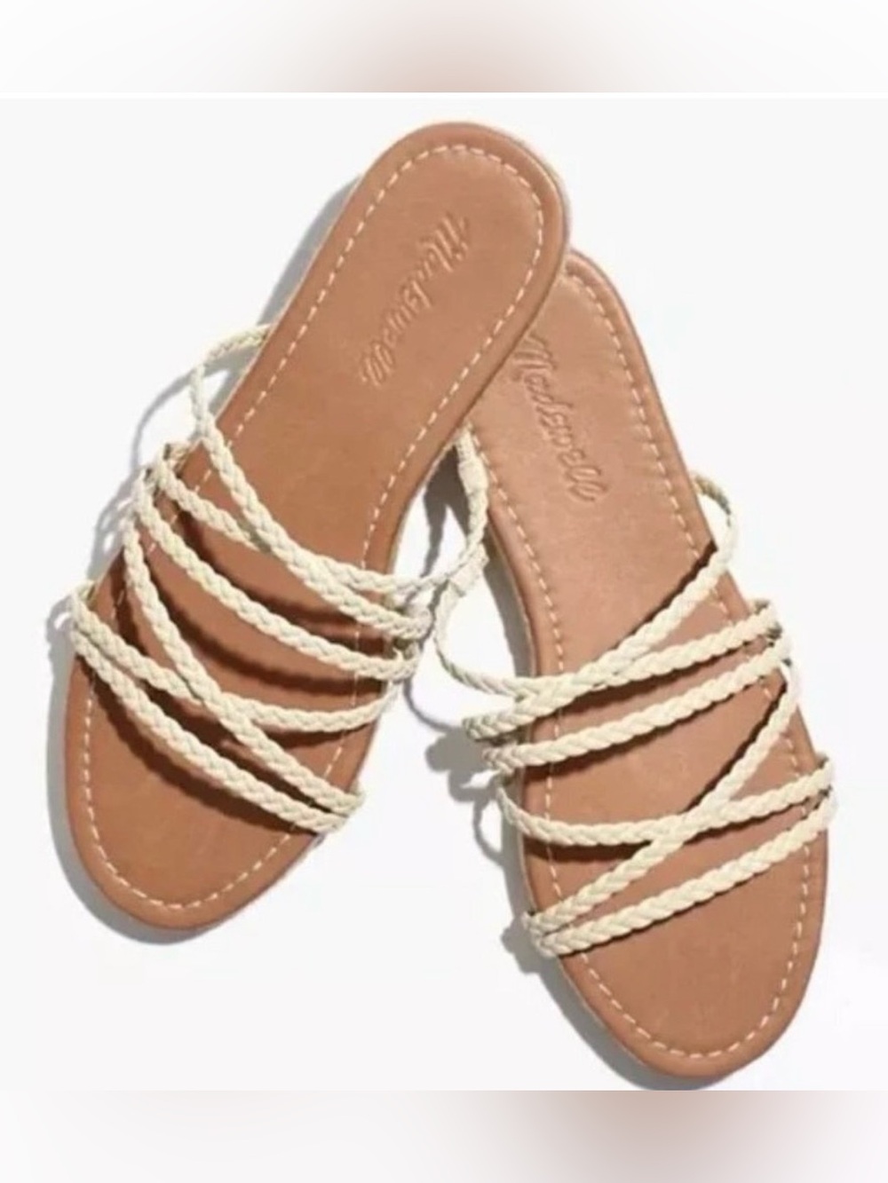 MADEWELL The Kathryn Leather Espadrille Slides